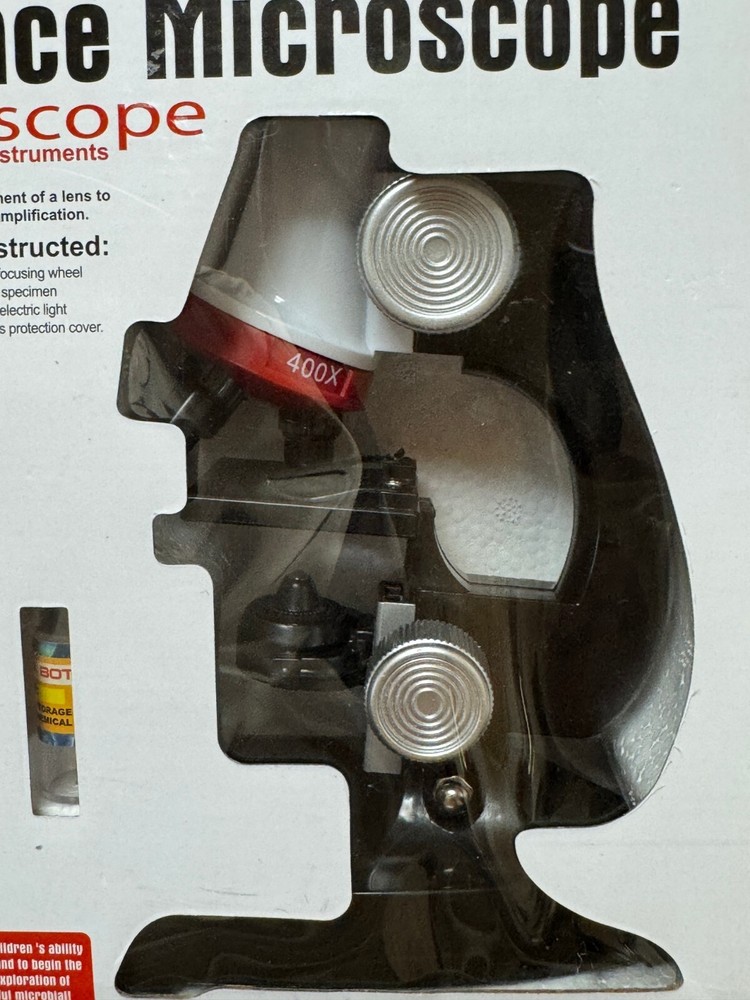 Science Microscope Kit 100x 400x 1200x Educational Microscope w/ Slides & Tools