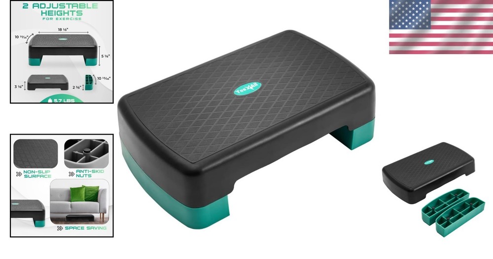 Lightweight 18.9" Step Platform with Height Adjustability for Versatile Training