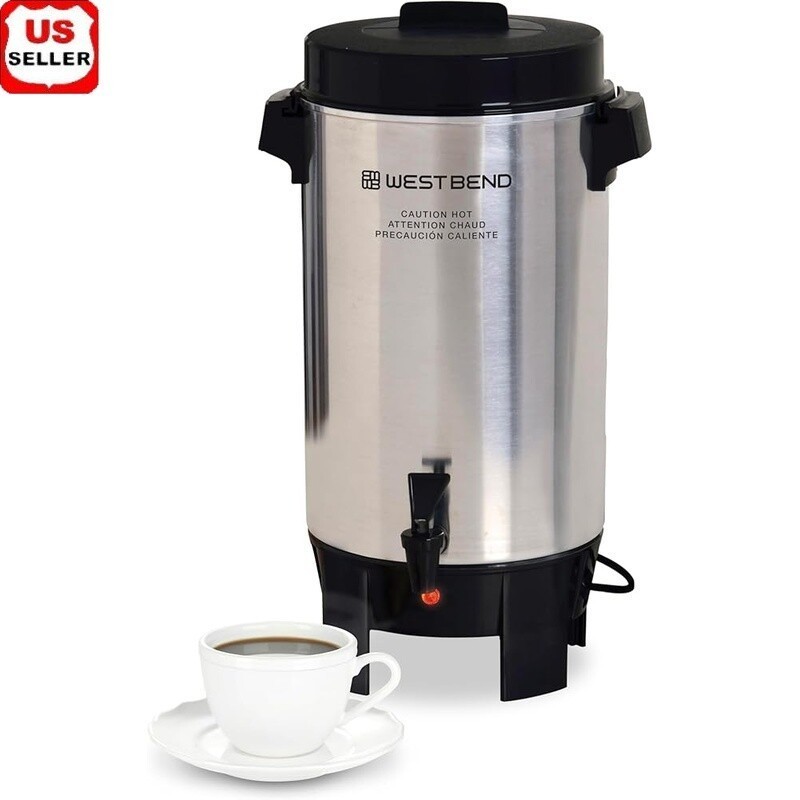 42 Cup Coffee Urn Automatic Temperature Control Beverage Dispenser Percolator US