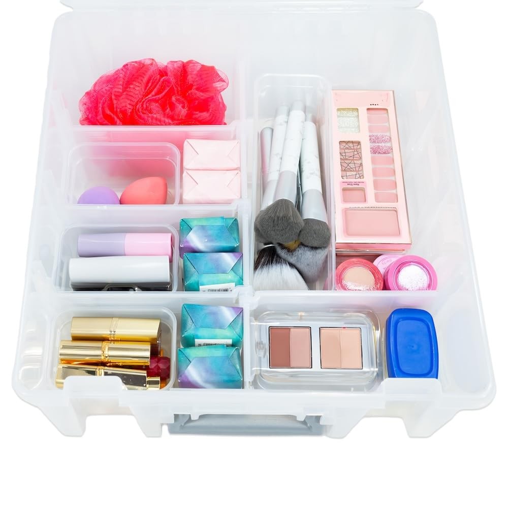 Super Satchel Double Deep Compartment Box - Art Storage with 8 Removable Comp...