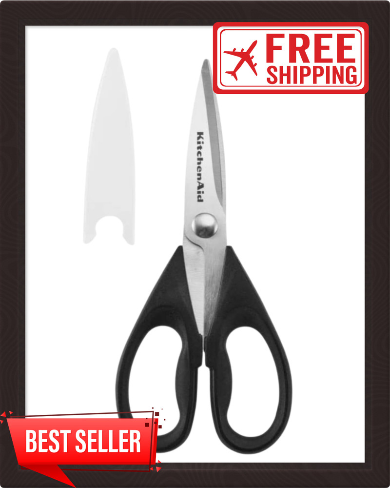 KitchenAid All Purpose Kitchen Shears with Protective Sheath Durable Stainless