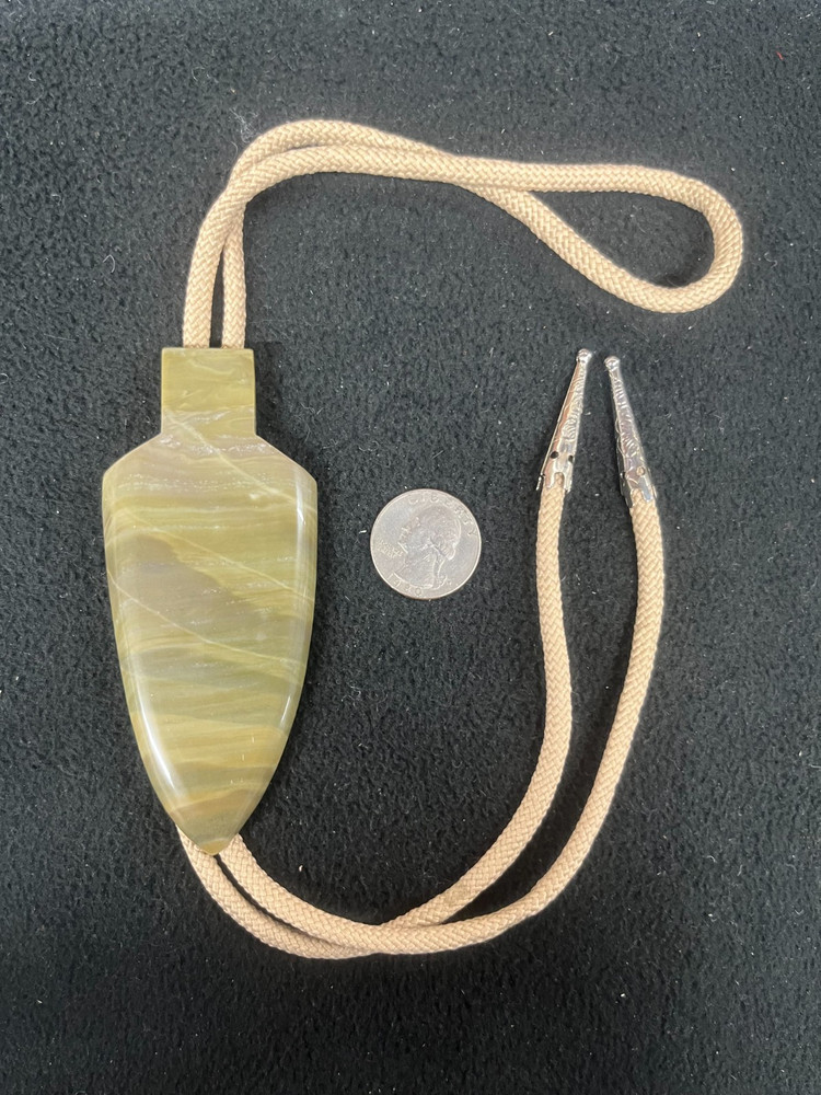 Polychrome Jasper Arrowhead Western Bolo Tie