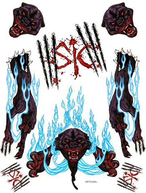 Sic Designs "Panther" Sticker Sheet SIC009