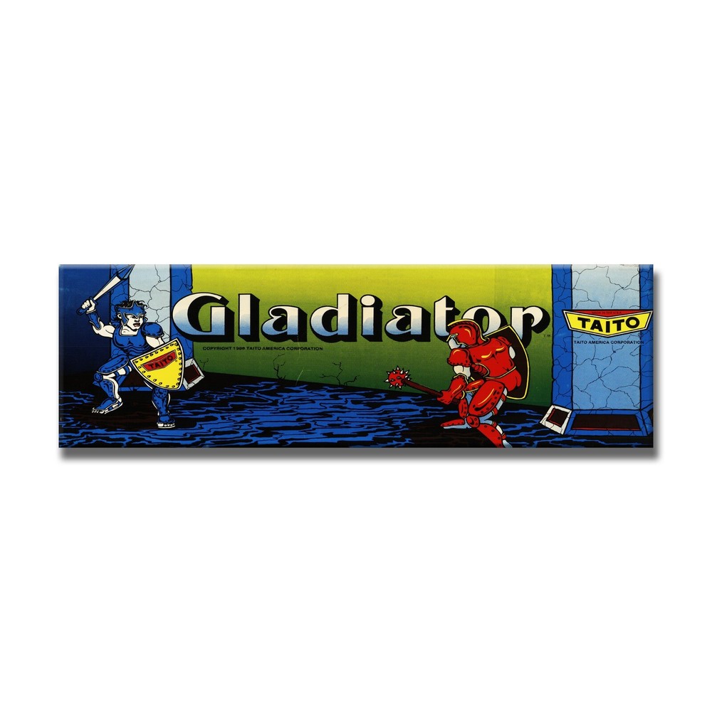 Gladiator Premium Arcade Marquee Insert Reproduction Header Backlit