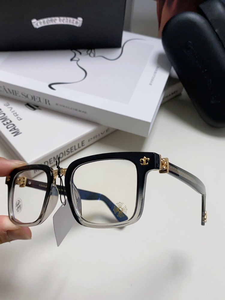 Chrome Hearts Classic Black-and-White Gradient Frame Clear Lenses