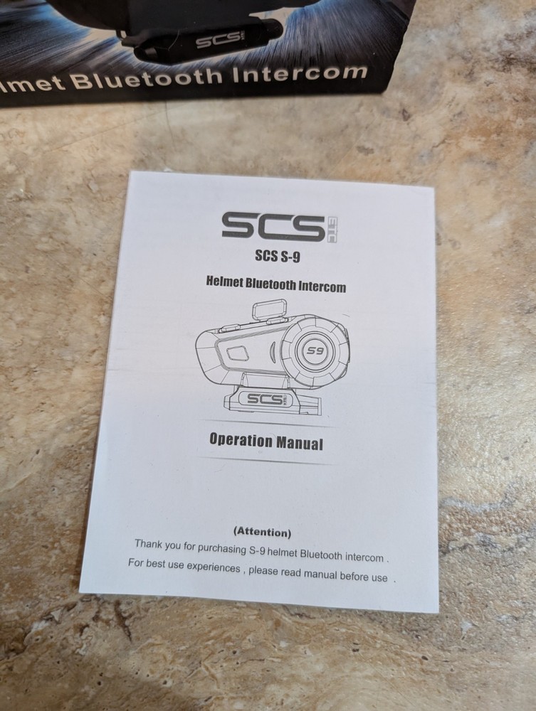 SCSETC S-9 Motorcycle Helmet Bluetooth Headset 2000m 6 Riders Intercom Open Box