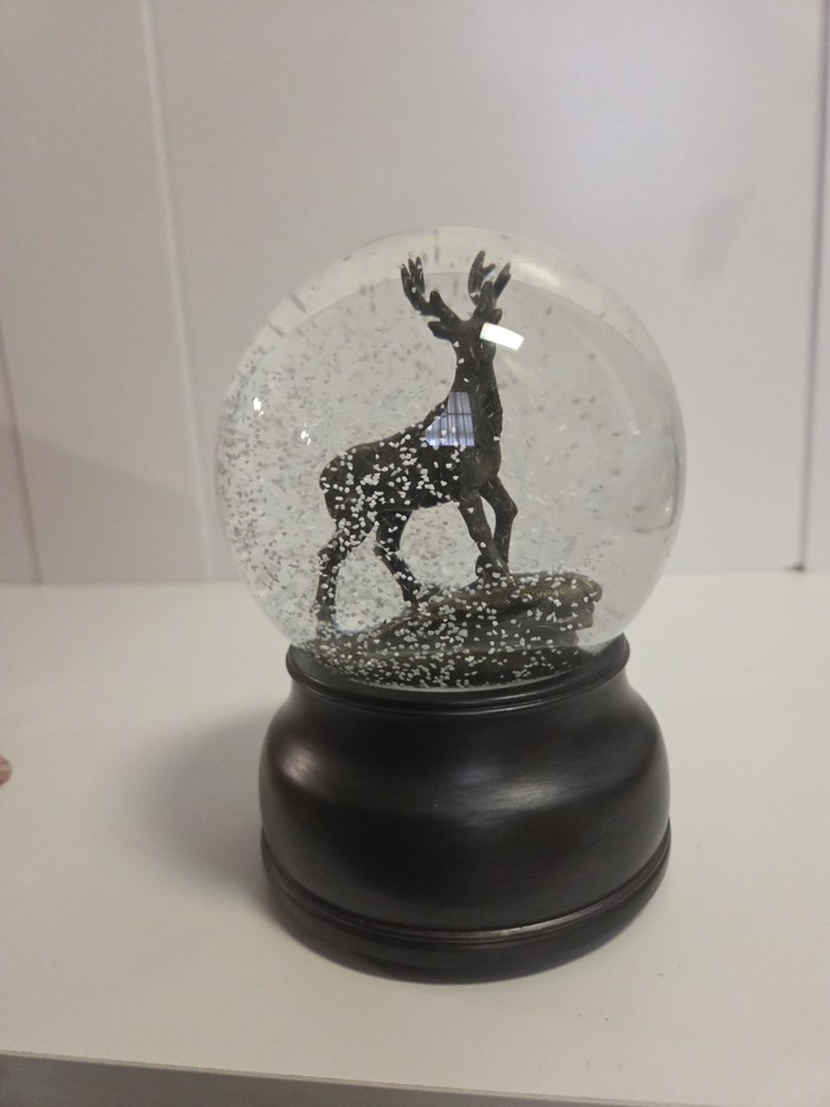 Bronze stag water globe