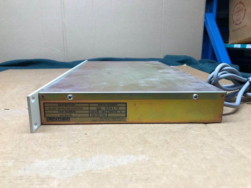 Gentner IC-20 Intercom Control 910-023-001 Rack Mountable 1U