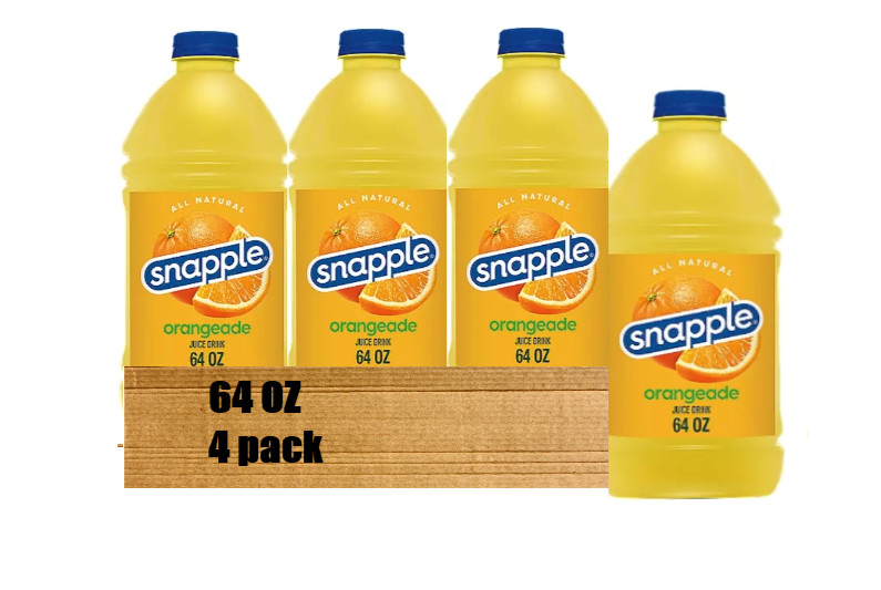 Snapple Orangeade, 64 Fl oz, Bottle (4 Pack)
