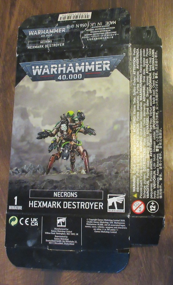 Warhammer EMPTY Collector's Box : Necron Hexmark Destroyer