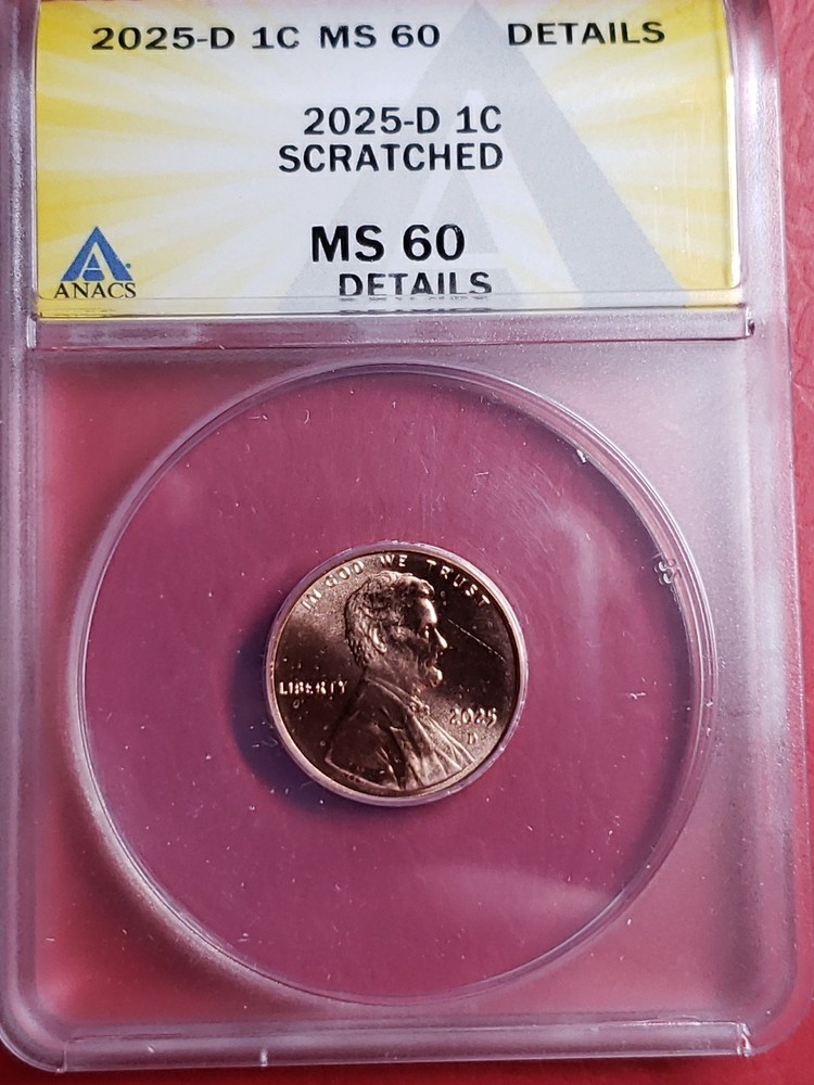 2025 D Lincoln Shield Cent ANACS MS60 Details