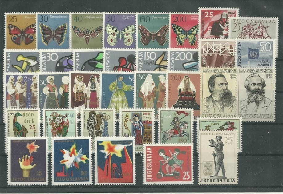 YUGOSLAVIA - COMPLETE YEAR 1964 MNH**