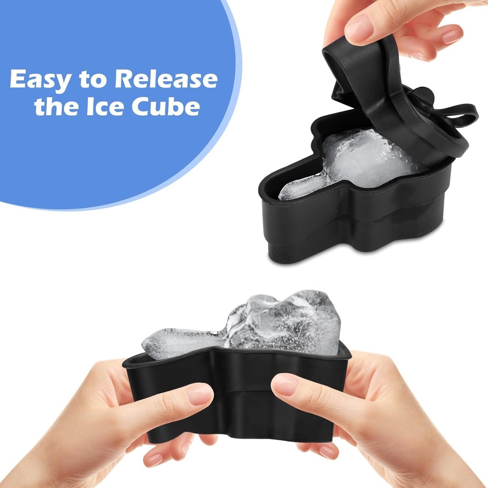 Middle Finger Ice Cube Mold – Large Reusable Silicone Tray for Large, Black