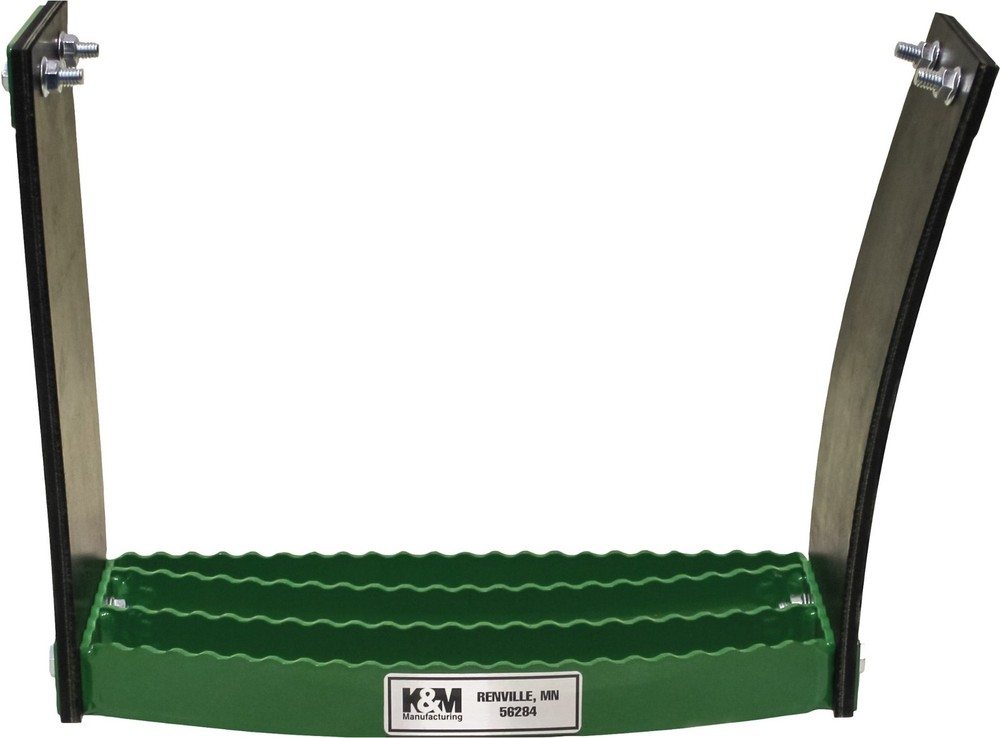 KM Universal Bolt-On Flex Step - Green flexible step for tractors