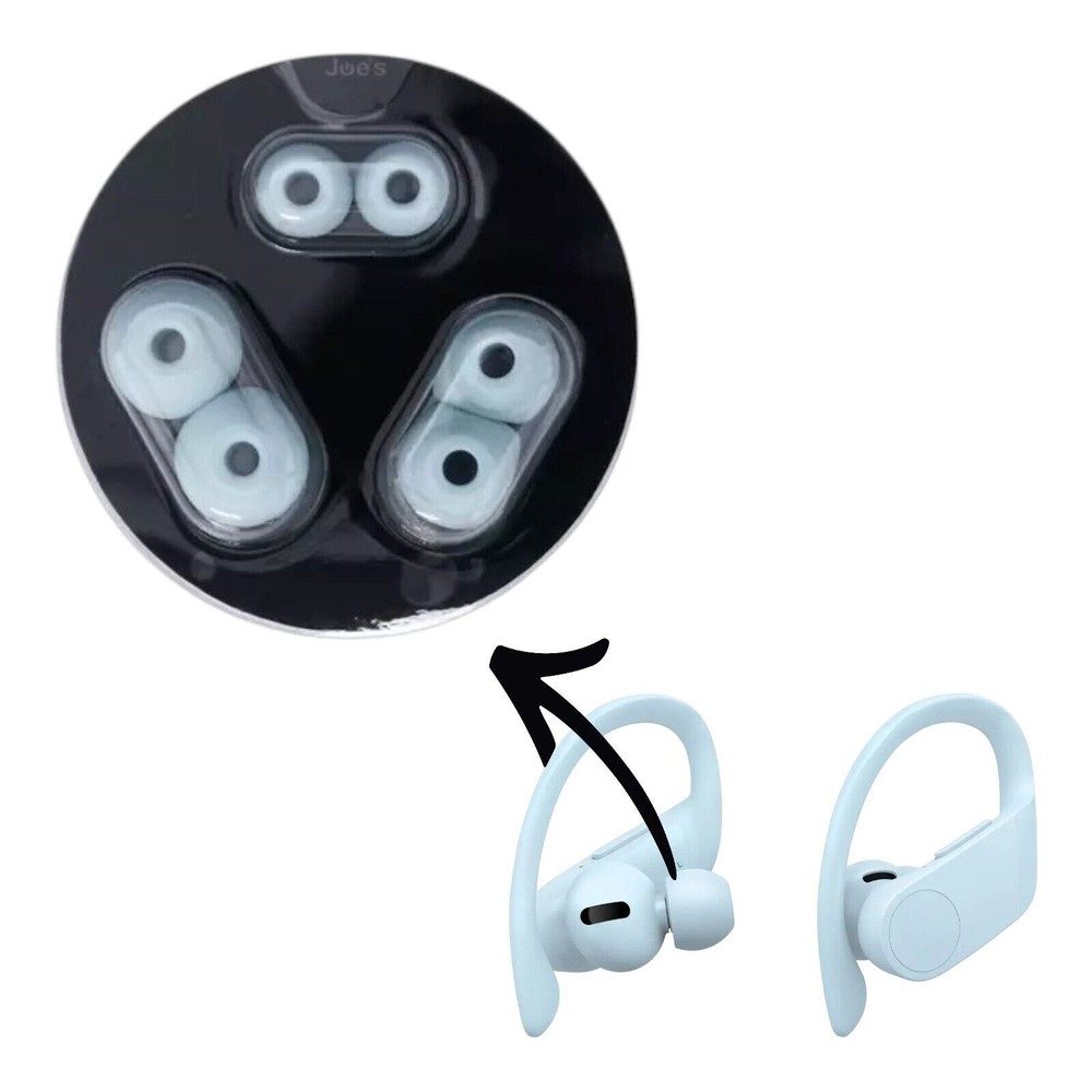 Beats Powerbeats Pro Beats X Earbuds Rubber Replacement Ear Tips (Light Blue)