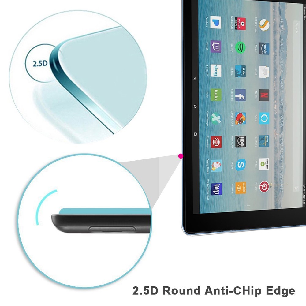 Tempered Glass Screen Protector for Amazon Fire HD 10 (7th Gen-2017)