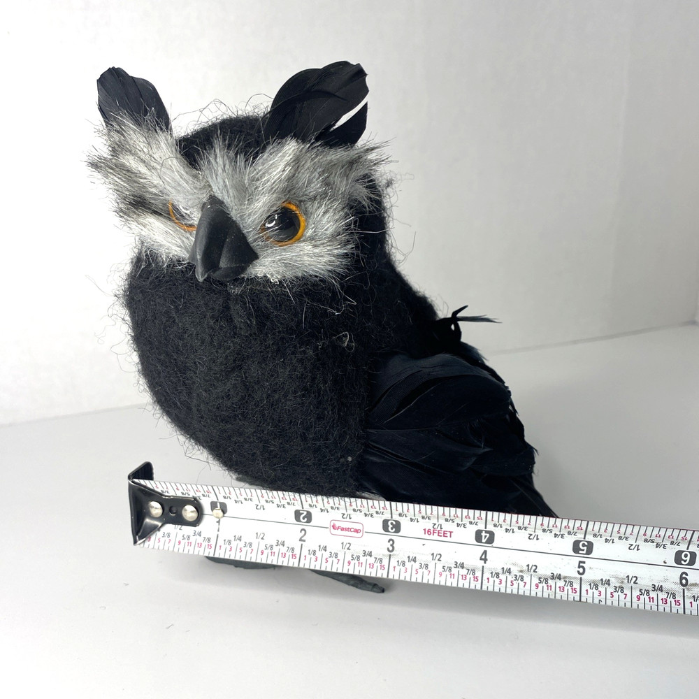 Free Standing Prop Black Owl Decoration