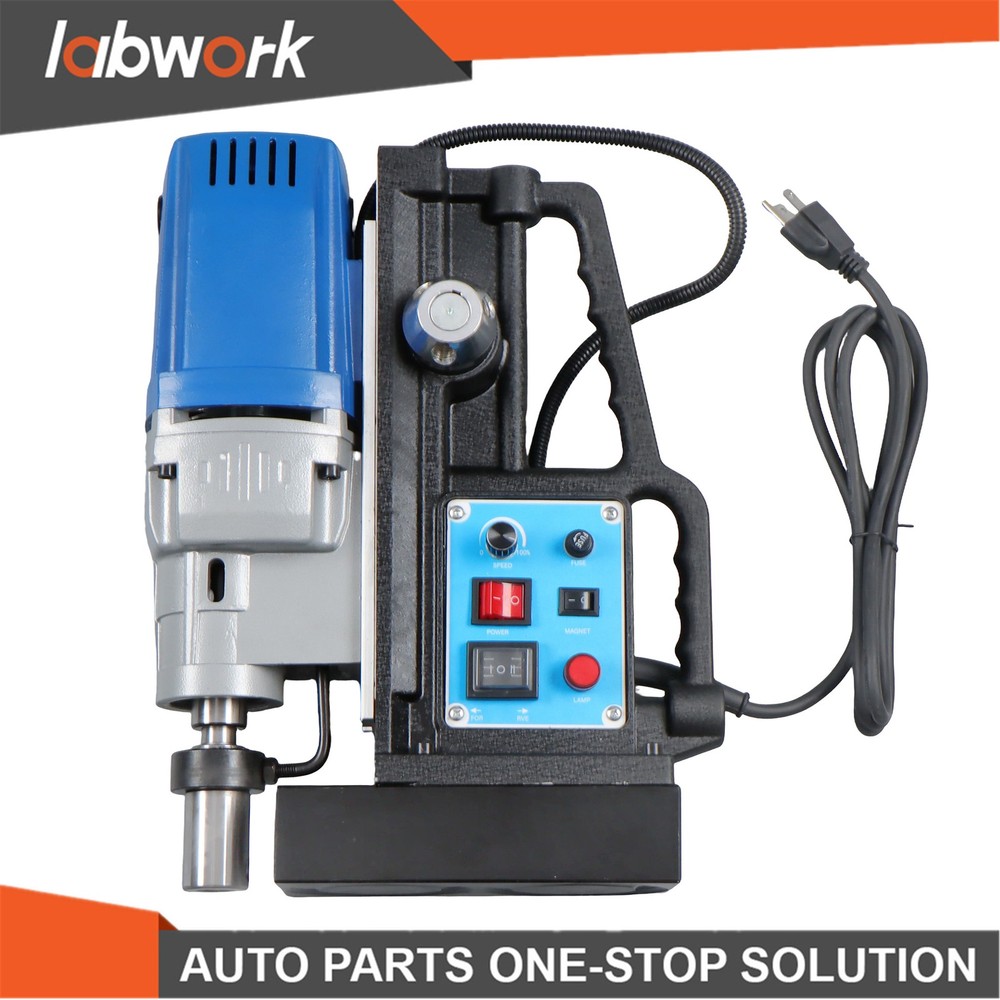 Labwork Magnetic Drill Press with 11 Drill Bits Stepless Speed Bi-Directional