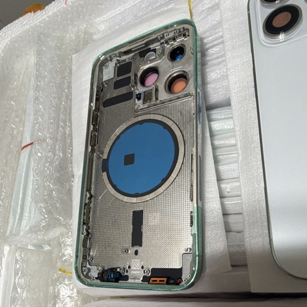 Apple iPhone 14 Pro White Housing Frame / Back Glass Replacement