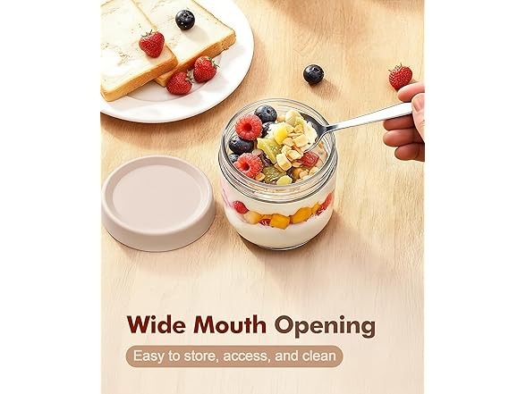 Cozyverge Overnight Oats Containers, 6 Pack