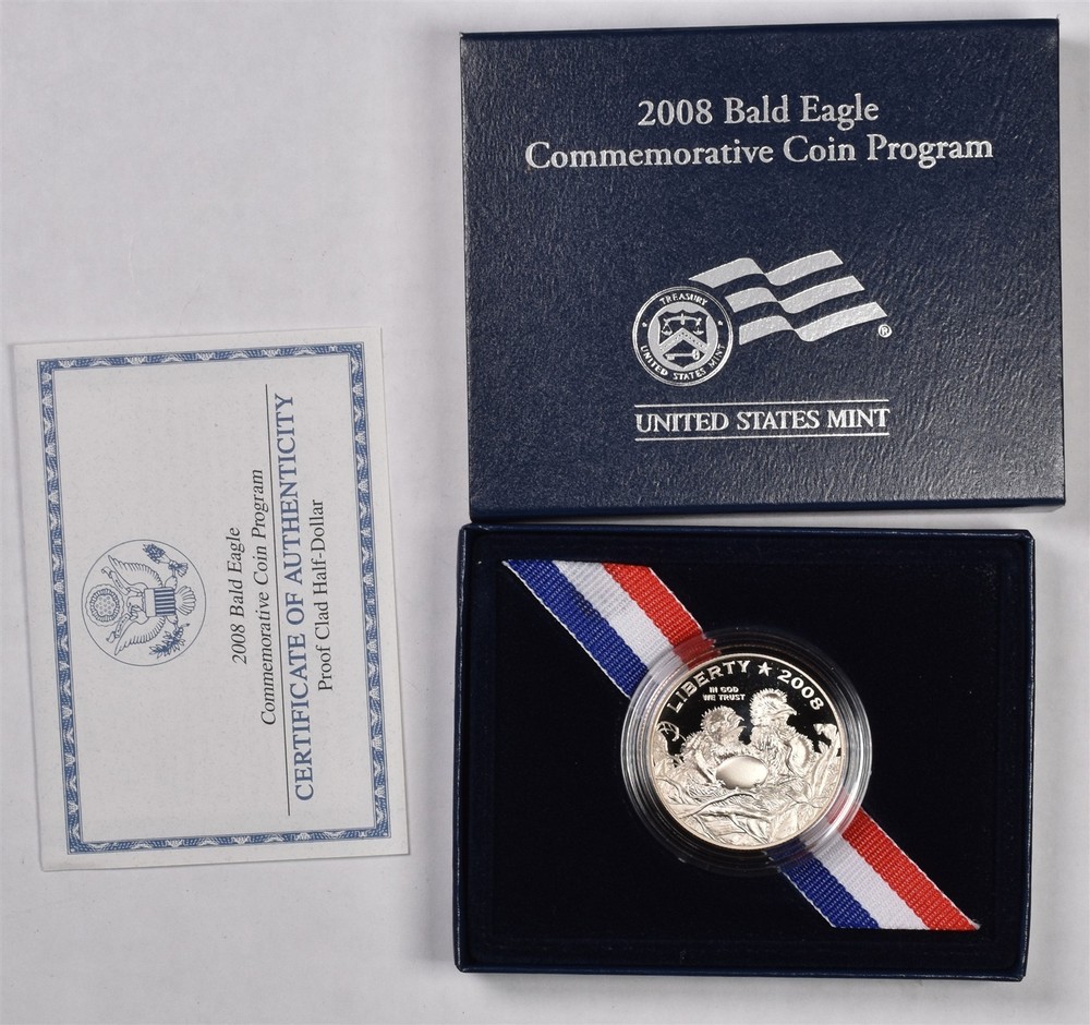2008 Bald Eagle Commemorative Half Dollar - Proof With Box & COA
