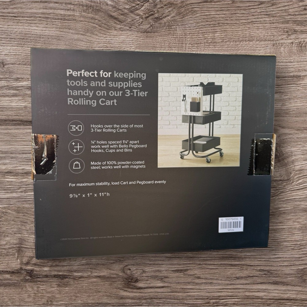 The Container Store Small Pegboard White