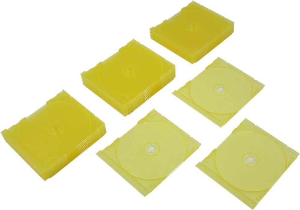 (25) CD Trays - Standard Replacement Inserts Colored Transparent Yellow CDIS80TY