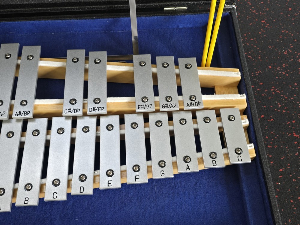 CB 30 Note Glockenspie Xylophone Bell Percussion 2 Mallets + Carrying Case