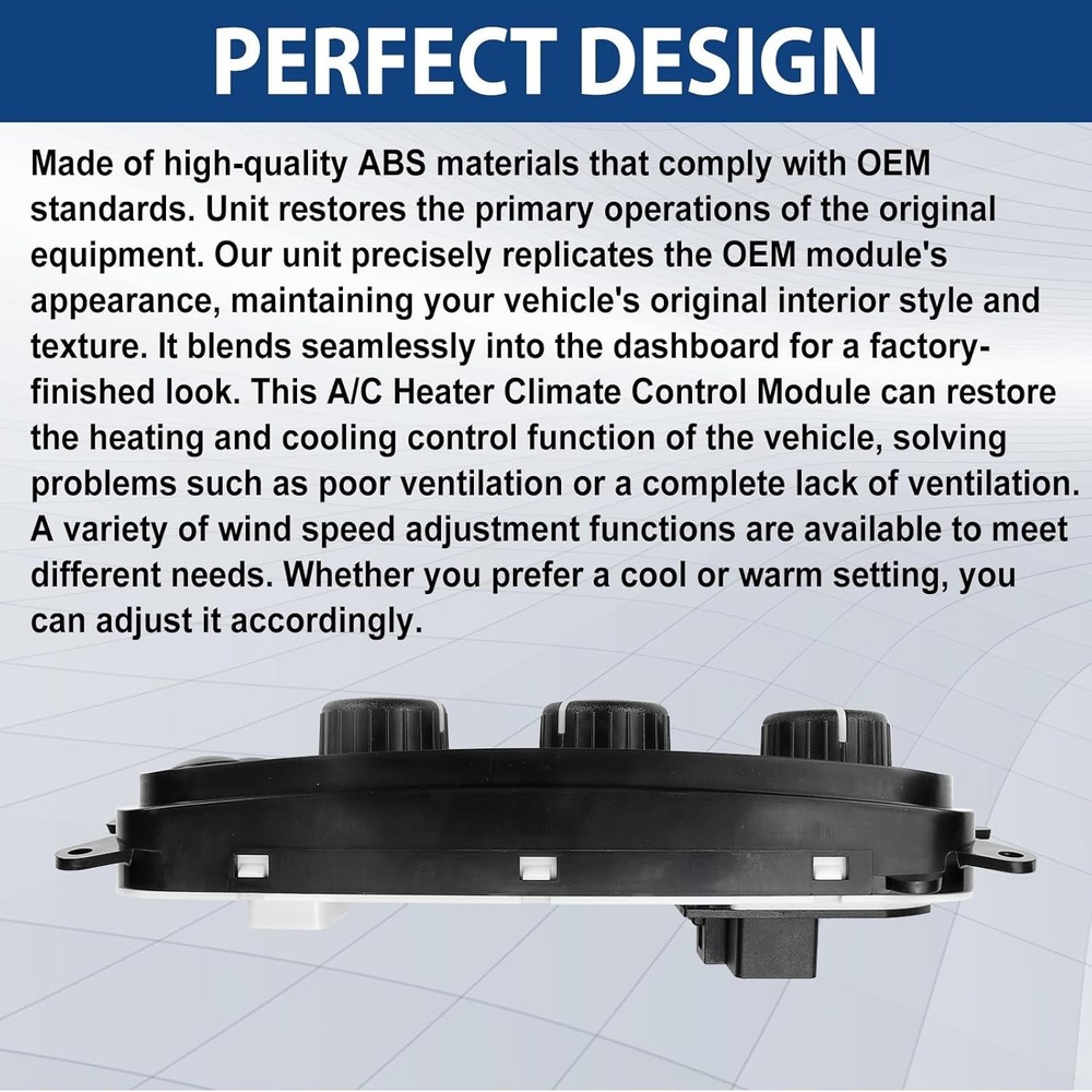 599-212 HVAC Control Module A/C Heater Climate Panel Switch 599-212 Dodge Ram