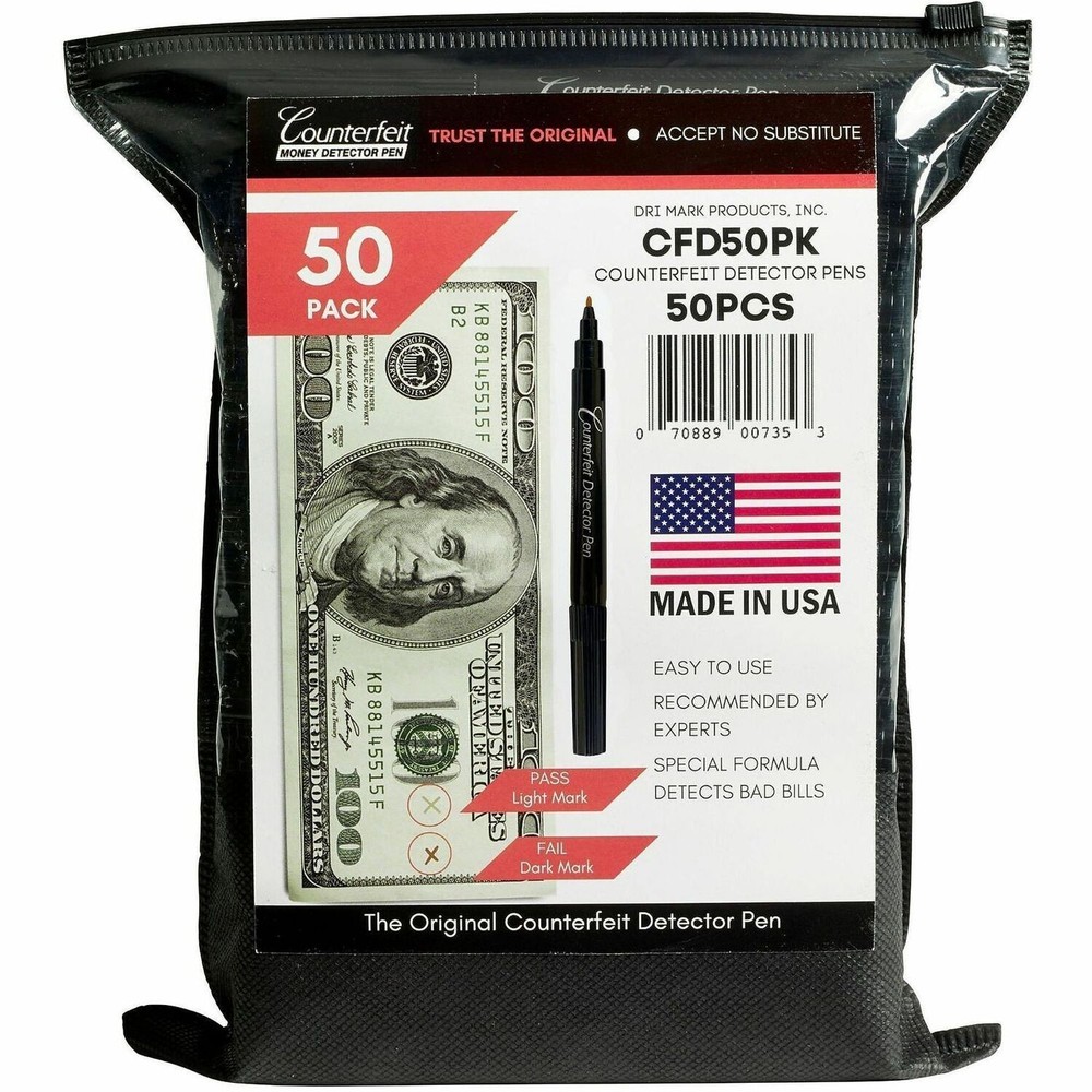 Dri Mark Compact Counterfeit Detector Pen (cfd50pk)