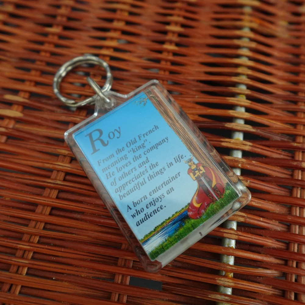 Roy Personalized Keychain Plastic Novelty Name Definition Meaning Gift