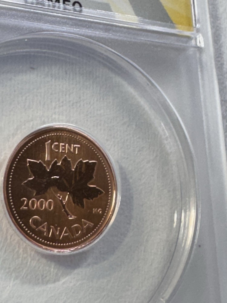 2000 Canada 1 Cent Graded SP 68 Cameo by ANACS Specimen