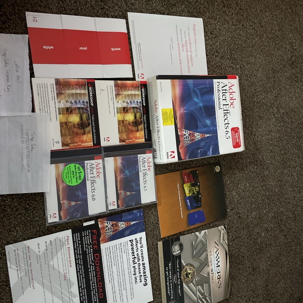 Adobe After Effects 6.5 & 6.0 Professional Software Apple Macintosh & More