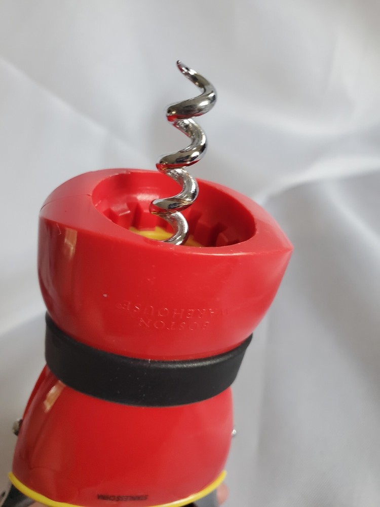 NUTCRACKER Boston Warehouse Corkscrew Wine Opener Boston Warehouse Red Black
