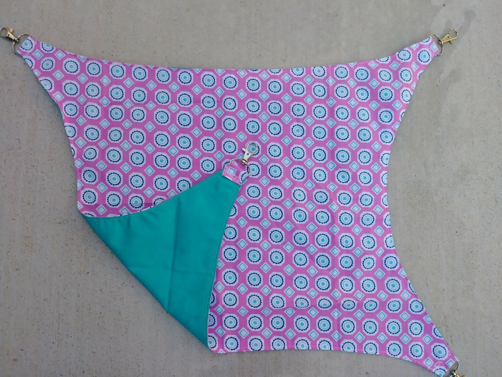 Ferret Hammock - Pink & Blue Pattern - 13" x 14"