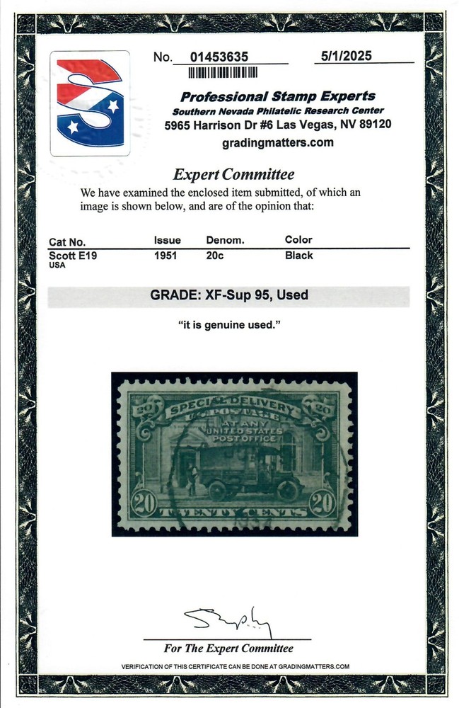 Scott E19 Used Premium Example PSE Graded XF-S 95
