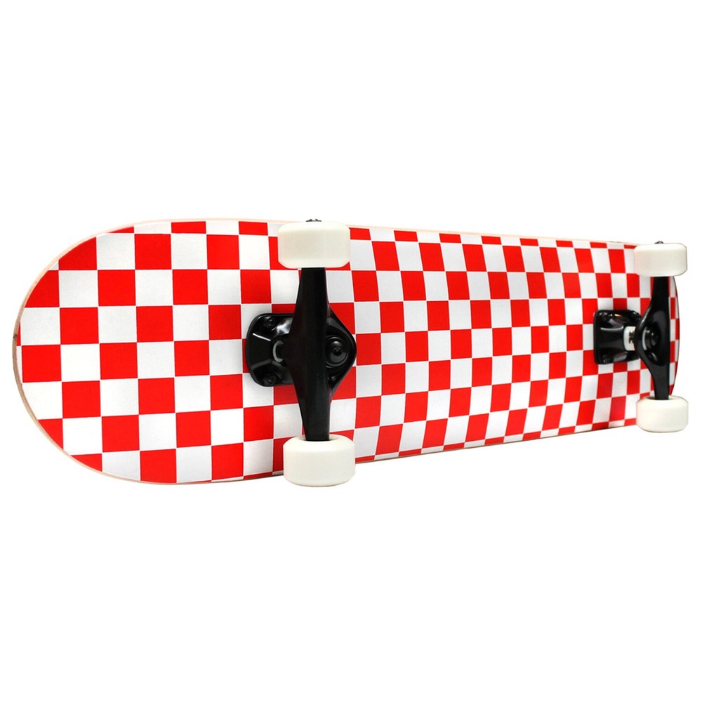 Krown KPC Skateboard Complete White/Red Checker 7.75"