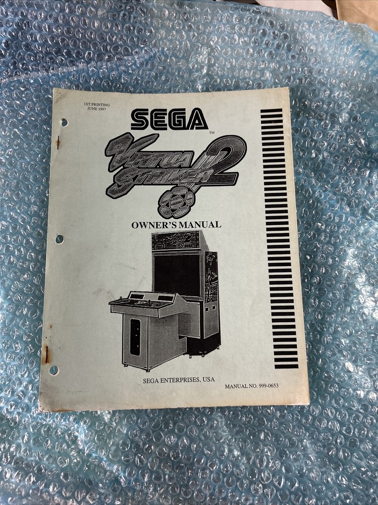 VIRTUA STRIKER 2 DELUXE   SEGA     original  game manual
