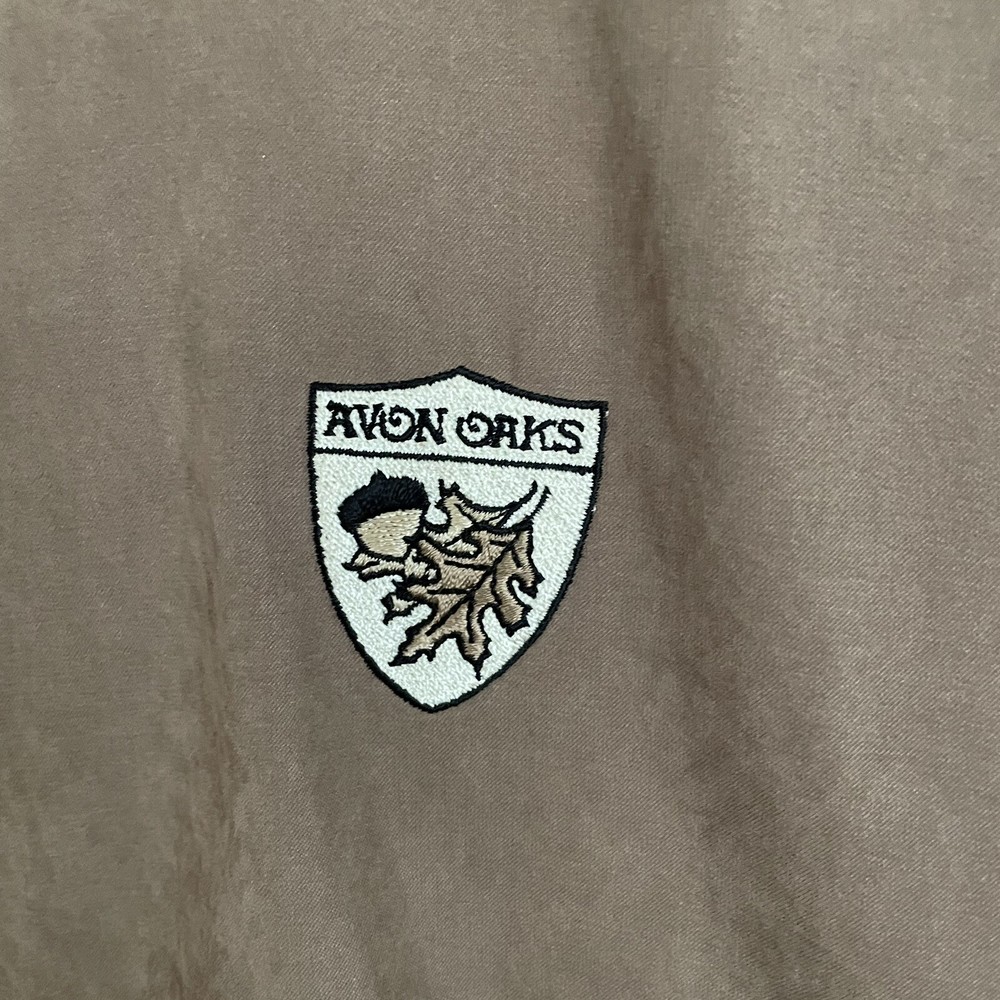 Slazenger Golf Jacket Men’s XL Brown Avon Oaks Invitational Pullover Button Wind