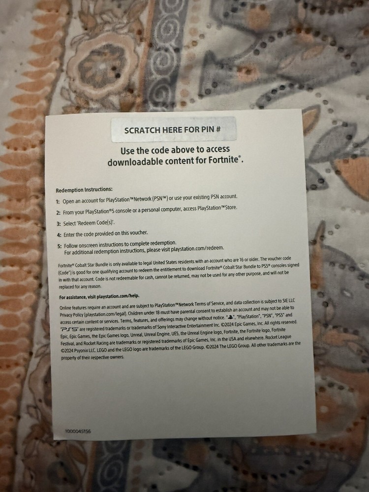 Fortnite Cobalt Star Bundle + 1000 V-Bucks (code only)