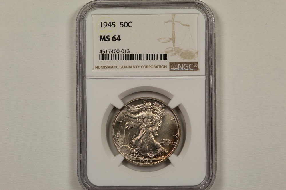1945 Walking Liberty Half Dollar NGC MS64