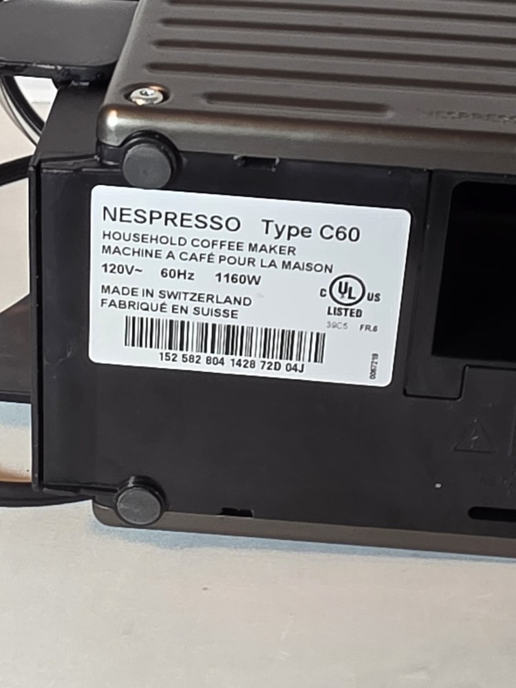 Nespresso Pixie Type C60 Espresso Coffee Pod Machine Maker & Descaling Kit