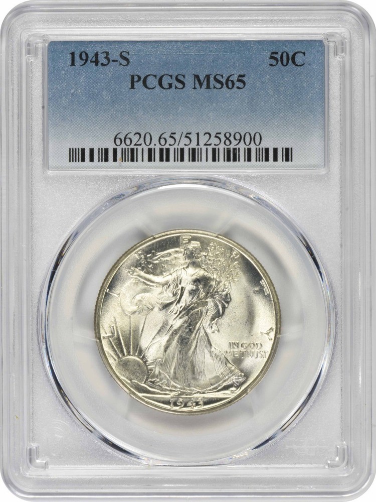 1943-S Walking Liberty Half Dollar MS65 PCGS