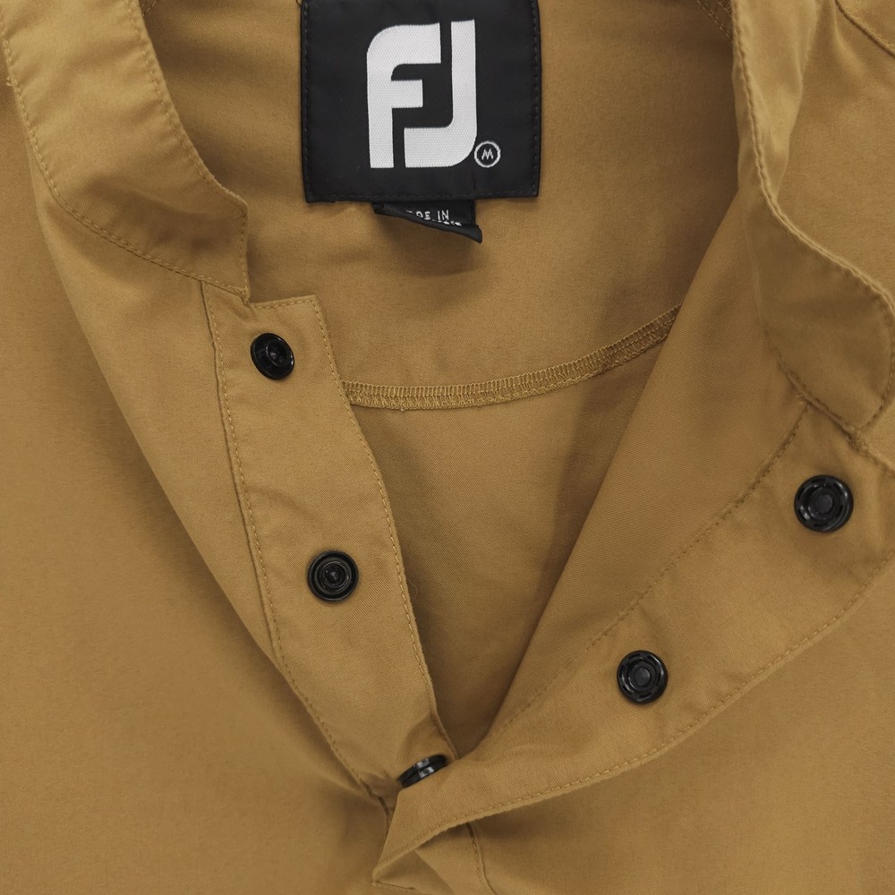 FOOTJOY Golf Windbreaker Pullover Jacket 1/4 Snap Gold Brown MEDIUM - READ!!