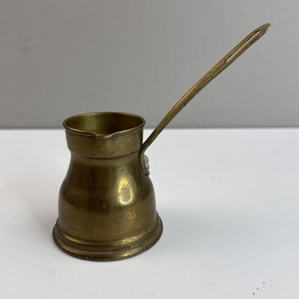 Vintage Brass Turkish Greek Coffee Maker Melting Pot