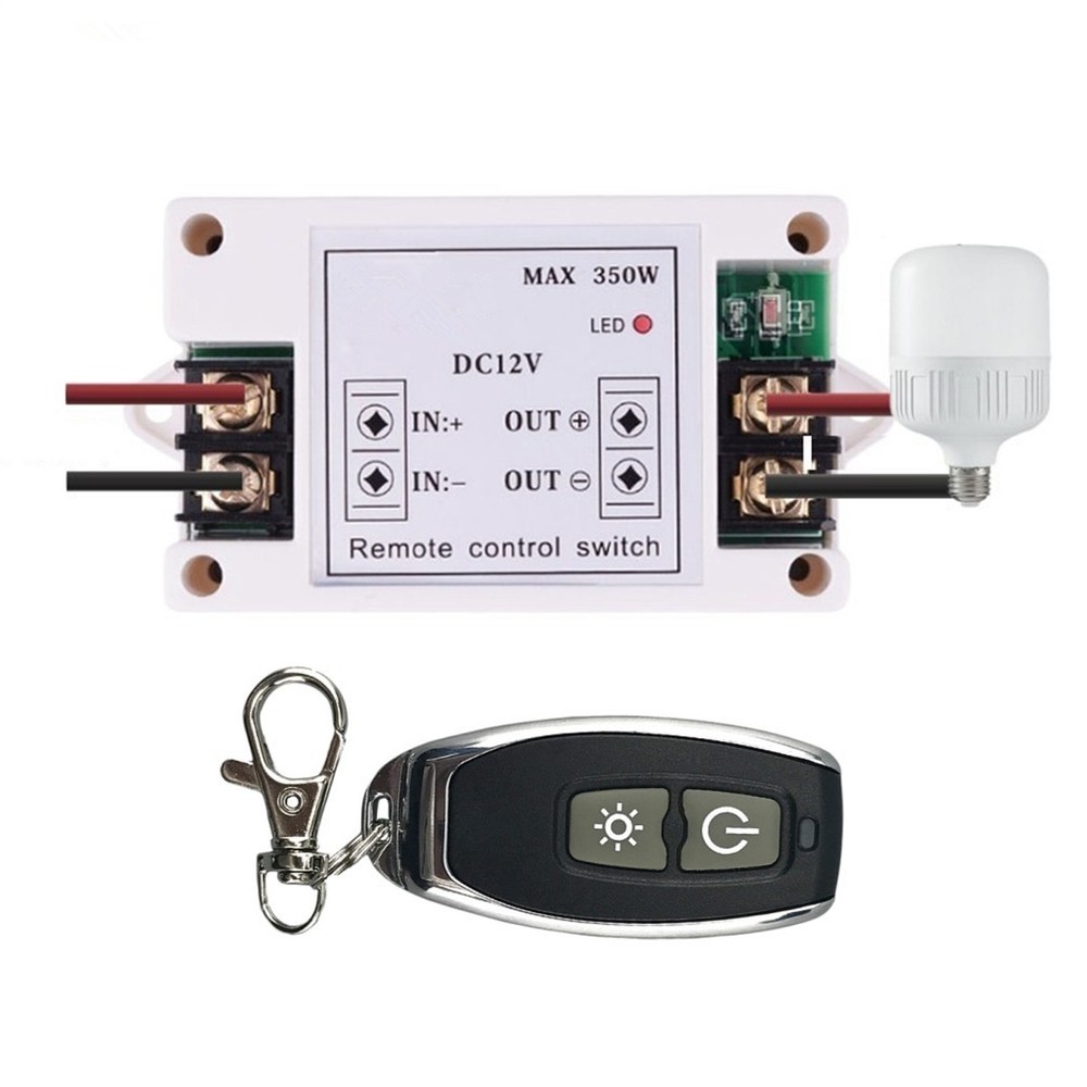 H12V DC 40A 350W RF Wireless Remote Control Receiver With 433mhz Remote Control