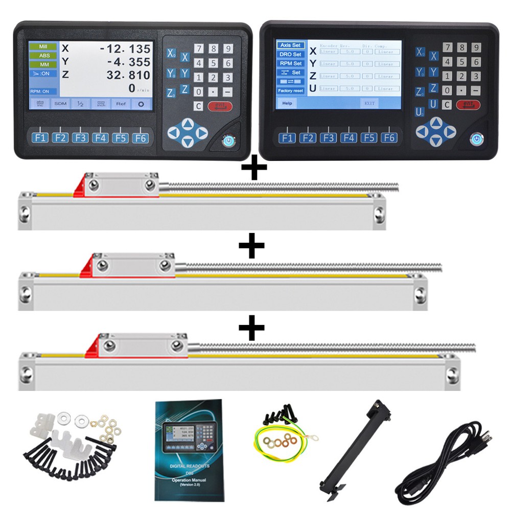 1um/5um Linear Glass Encoder 2/3/4 Axis Digital Readout DRO Mill Milling Lathe