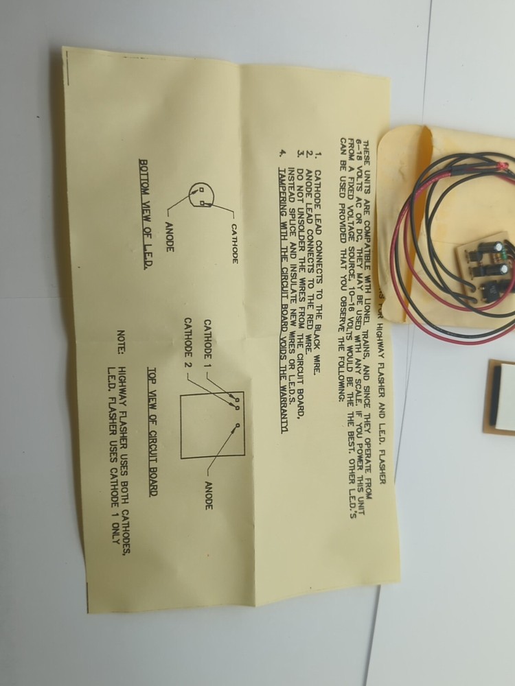 VINTAGE TRAIN Flasher Circuit COMPATIBLE WITH LIONEL LED light 07