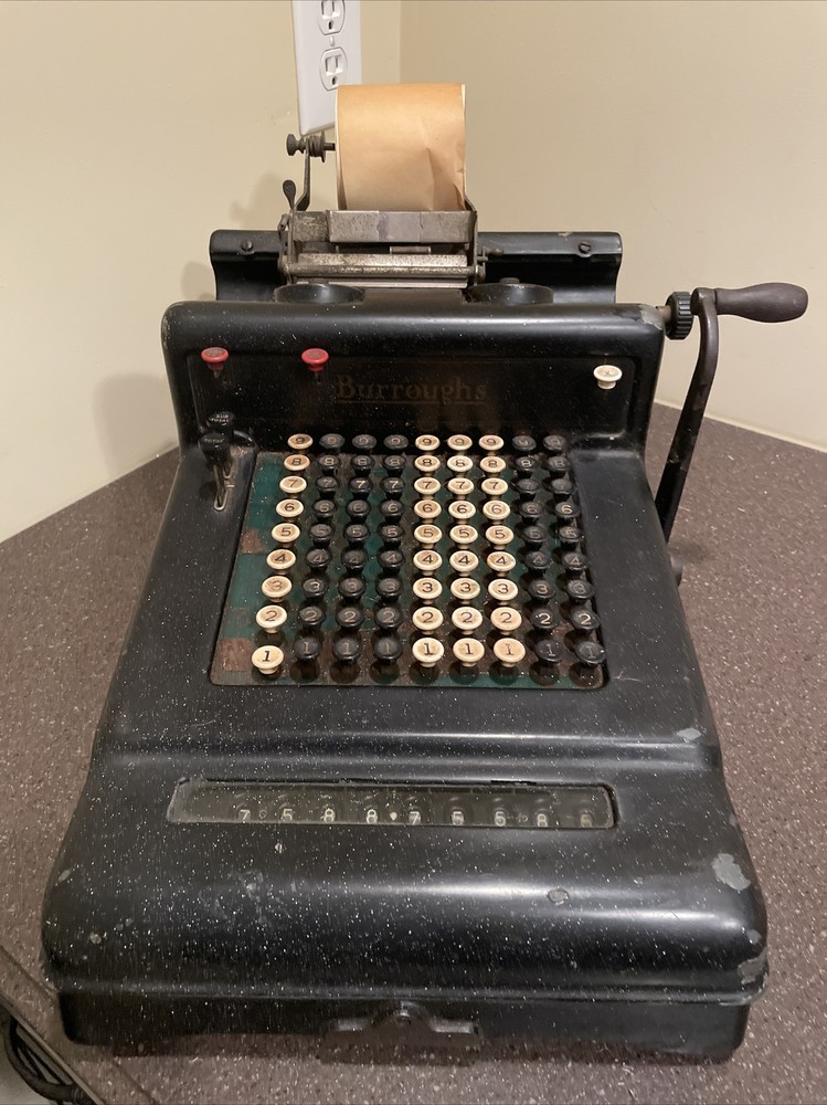 vintage burroughs adding machine