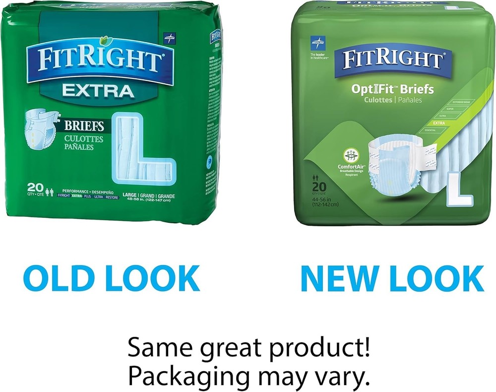 OptiFit Extra Incontinence Diapers, Large, 80 Ct